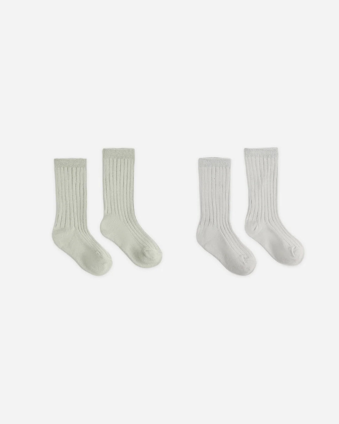 Ribbed Socks, 2-Pack Fog, Sage