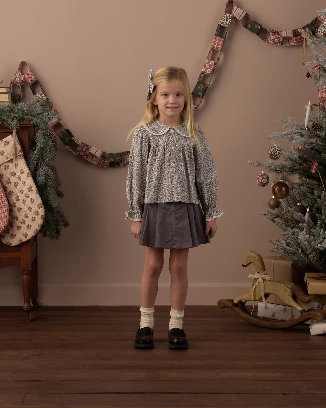 Kat Blouse Slate Floral