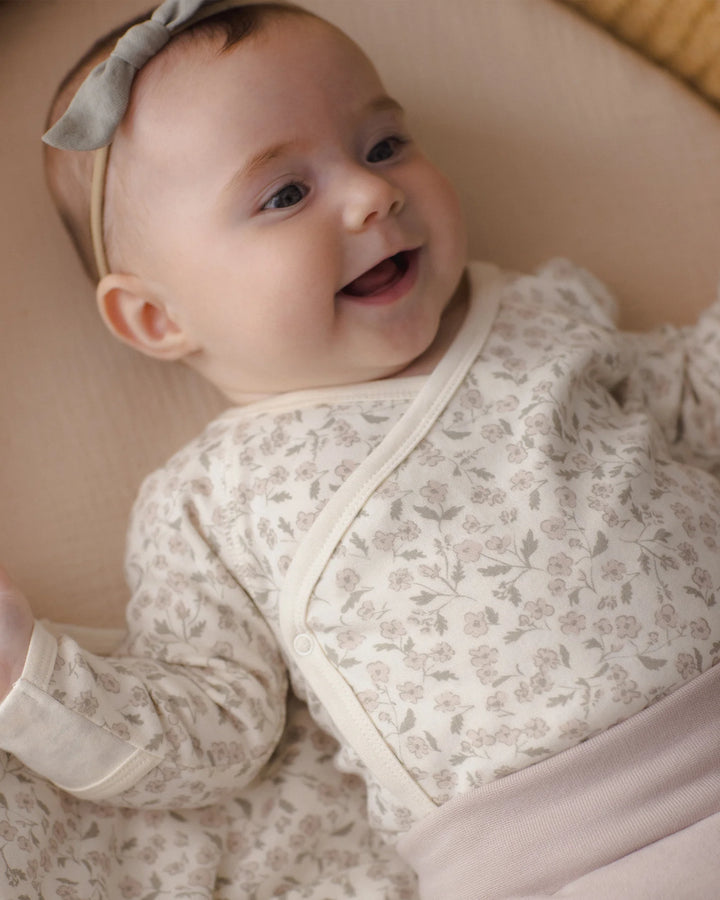 ORGANIC Side Snap Bodysuit + Pant Set Floret