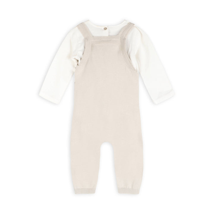 Bear Fair Isle Knit Baby Overall Set (Organic Cotton)