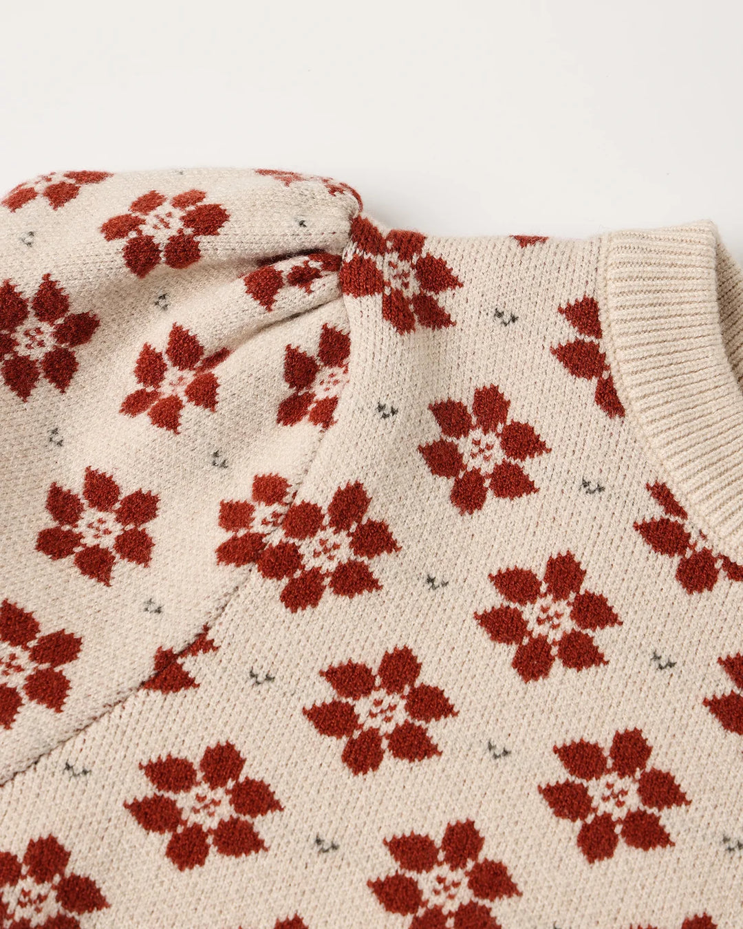 Jacquard Knit Set Poinsettia