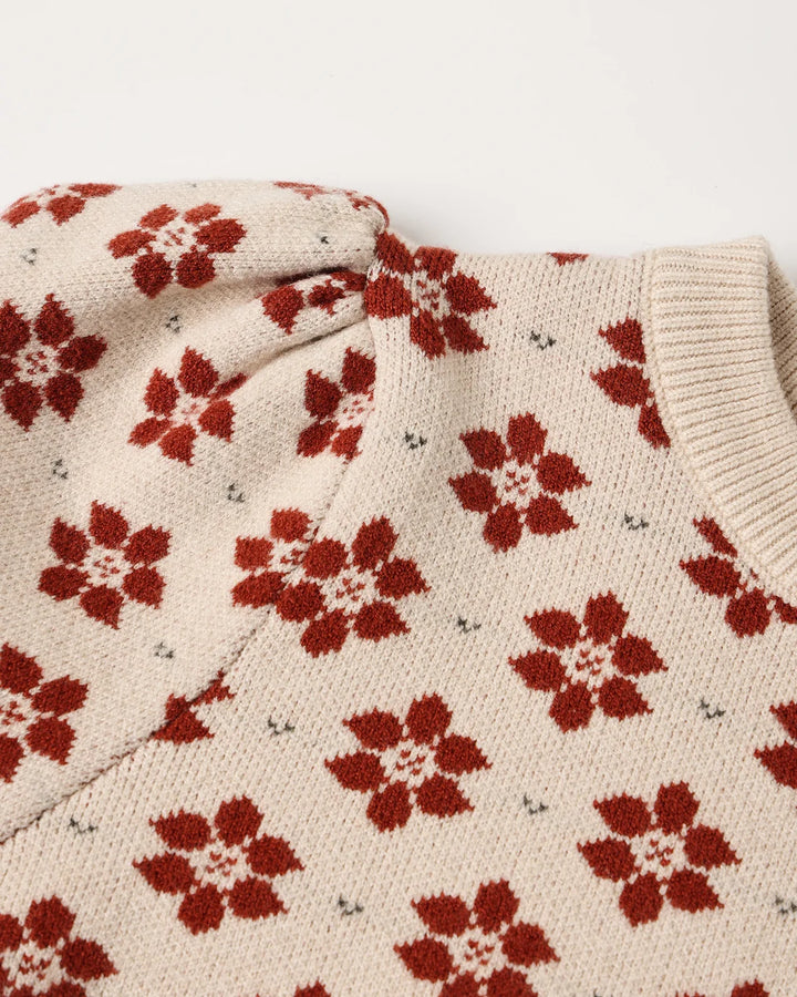 Jacquard Knit Set Poinsettia