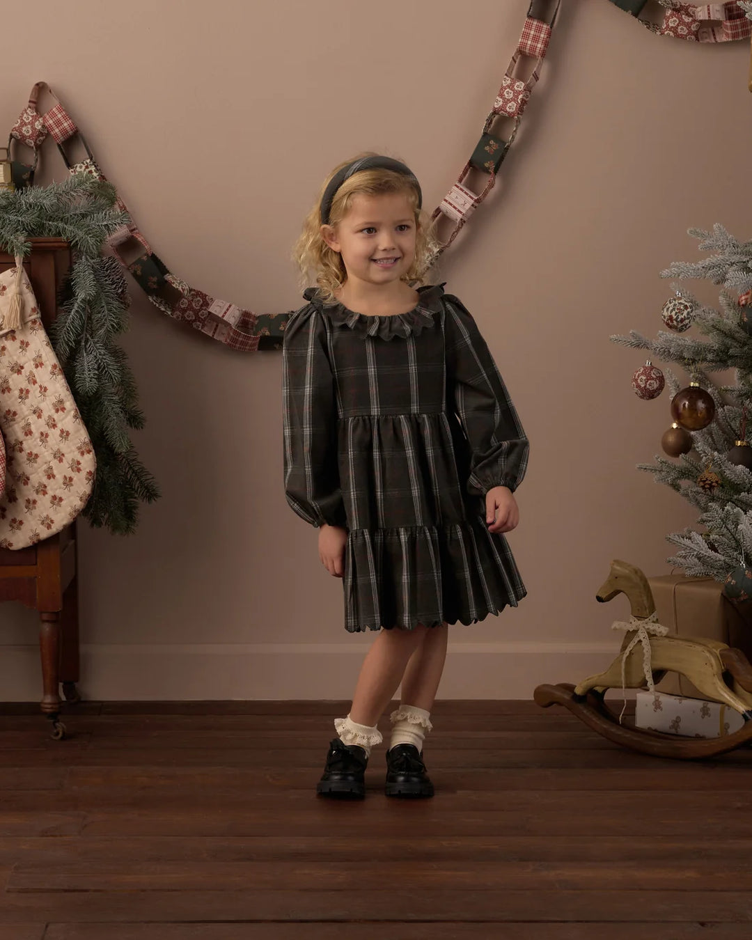 Padded Headband Holiday Plaid