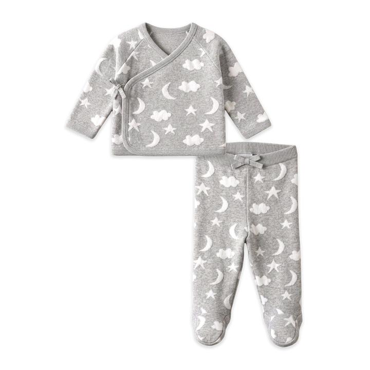 Moon &amp; Stars Dream Knit Kimono Top &amp; Pant Set (Organic)