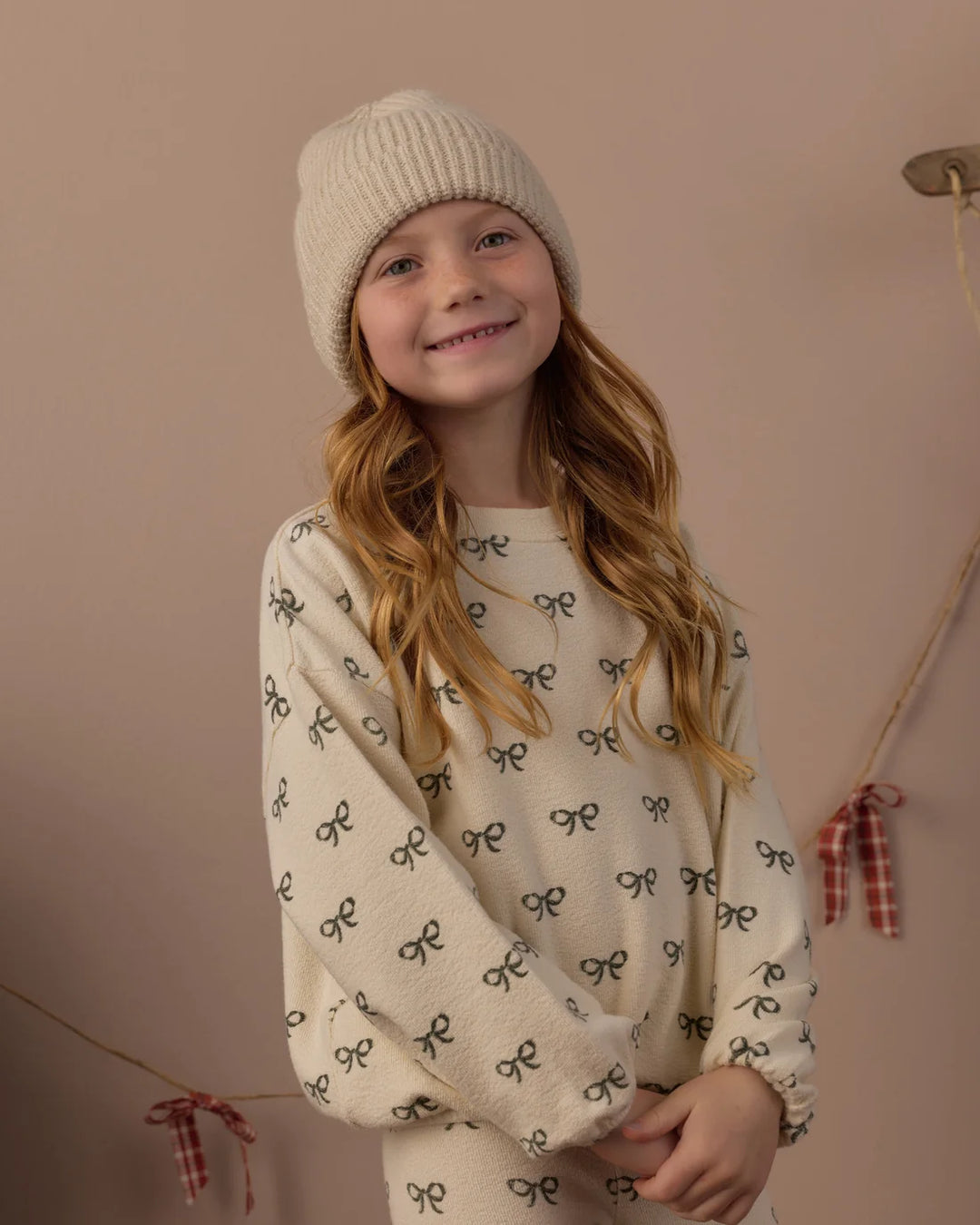 Spongey Knit Set Evergreen Bows