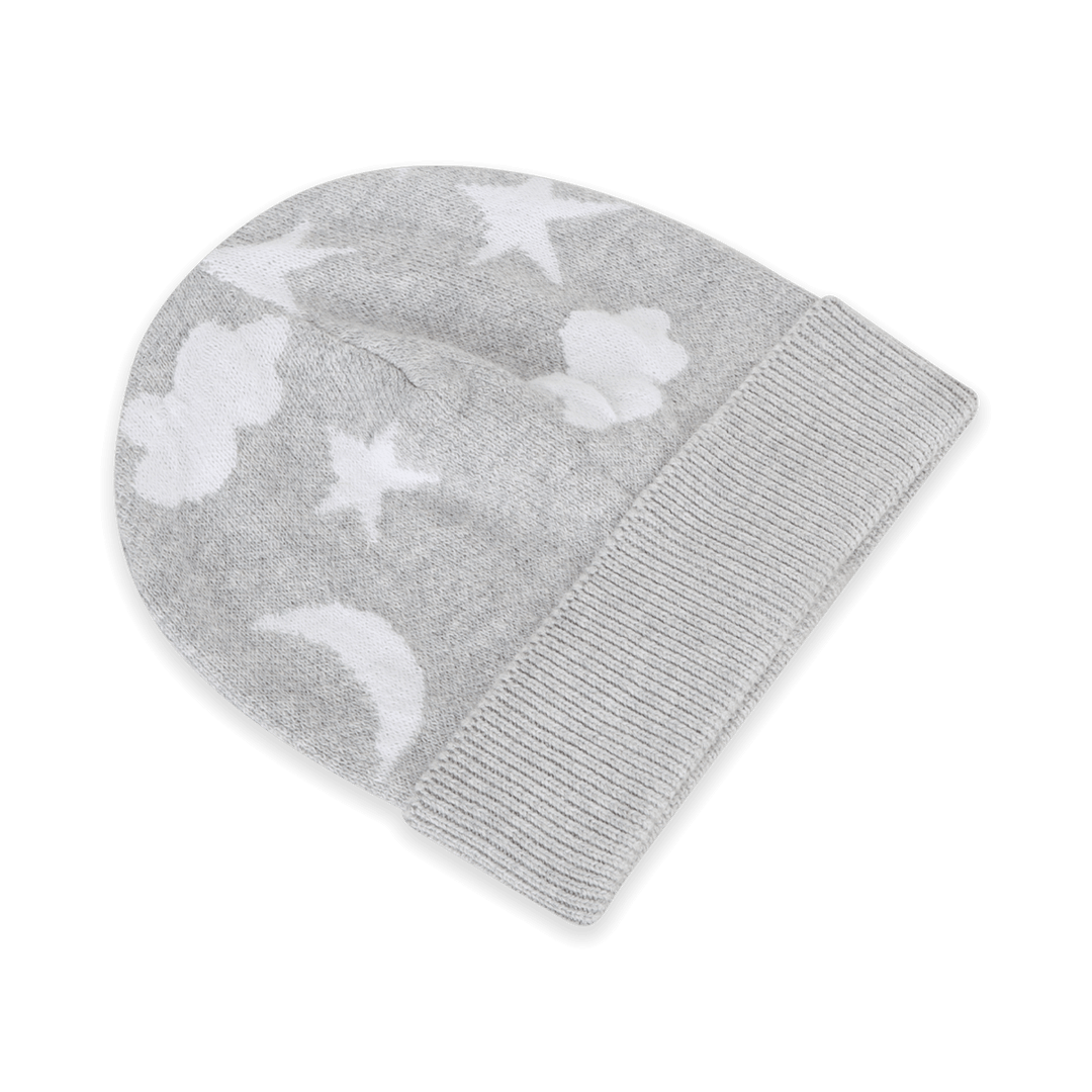 Moon &amp; Stars Dream Knit Round Baby Beanie (Organic Cotton)
