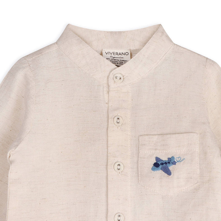 ORGANIC Portofino Plane Baby Shirt &amp; Pants Set