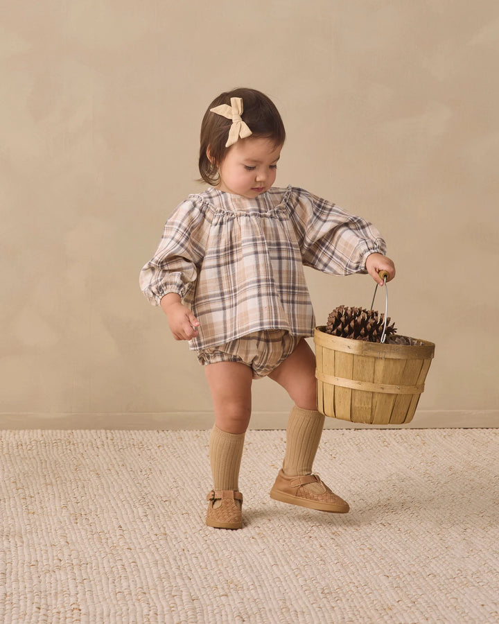 ORGANIC Mia Top + Bloomer Set Fall Plaid