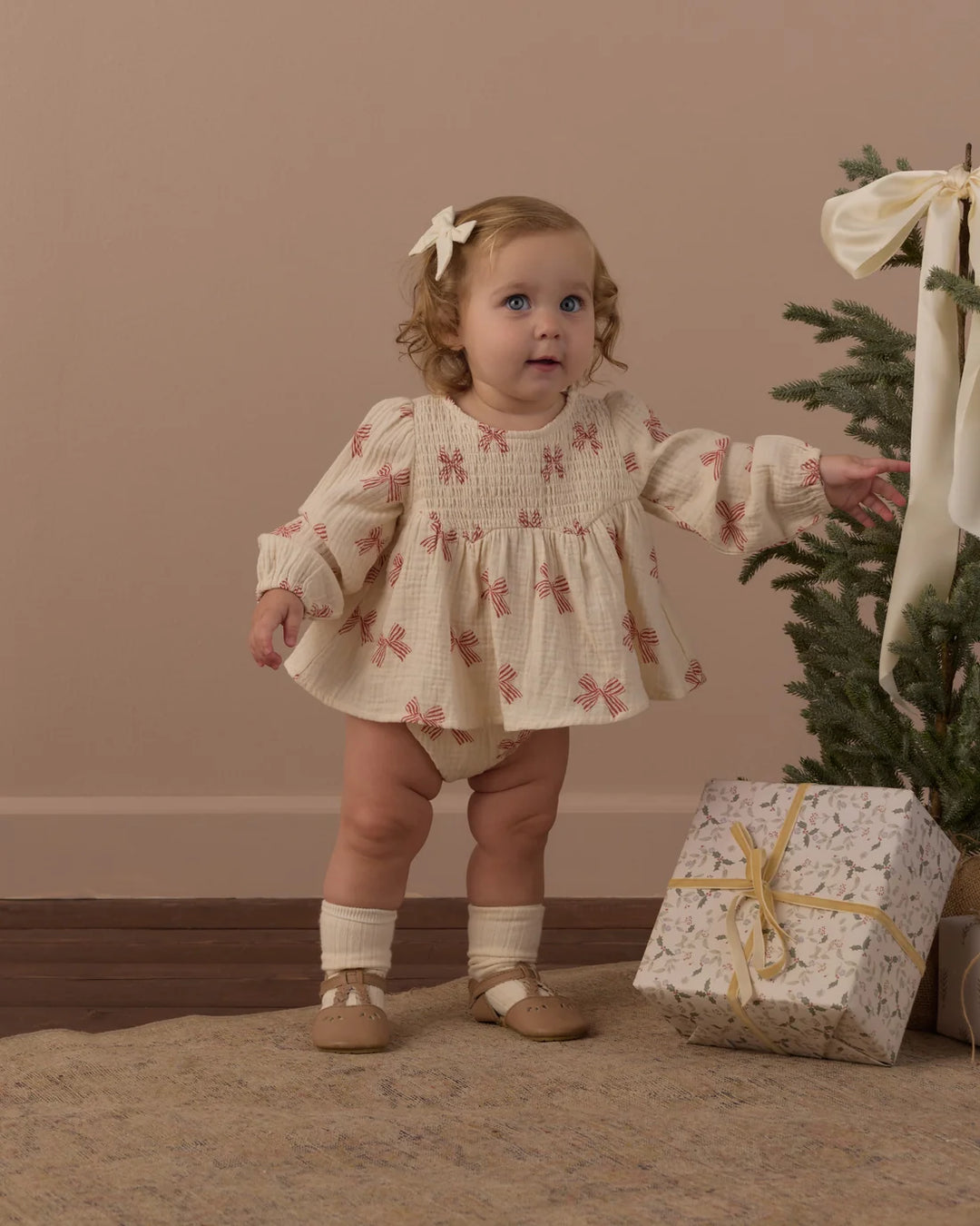 Sophia Top + Bloomer Set Peppermint Bows