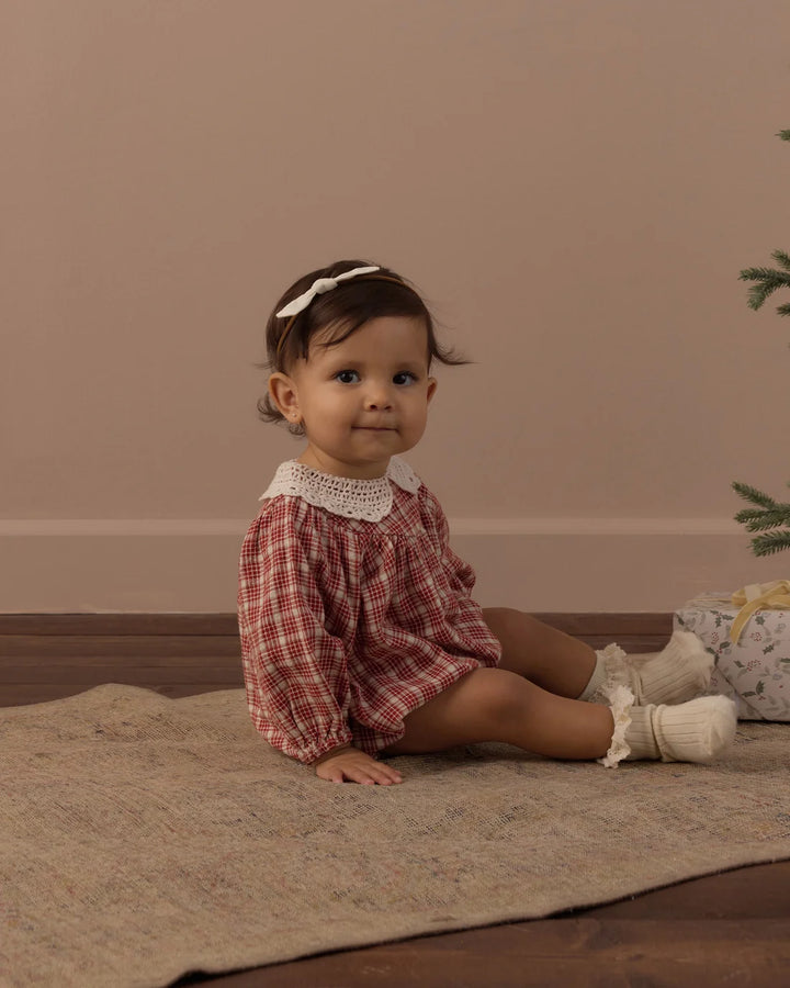 Heidi Romper Vintage Plaid