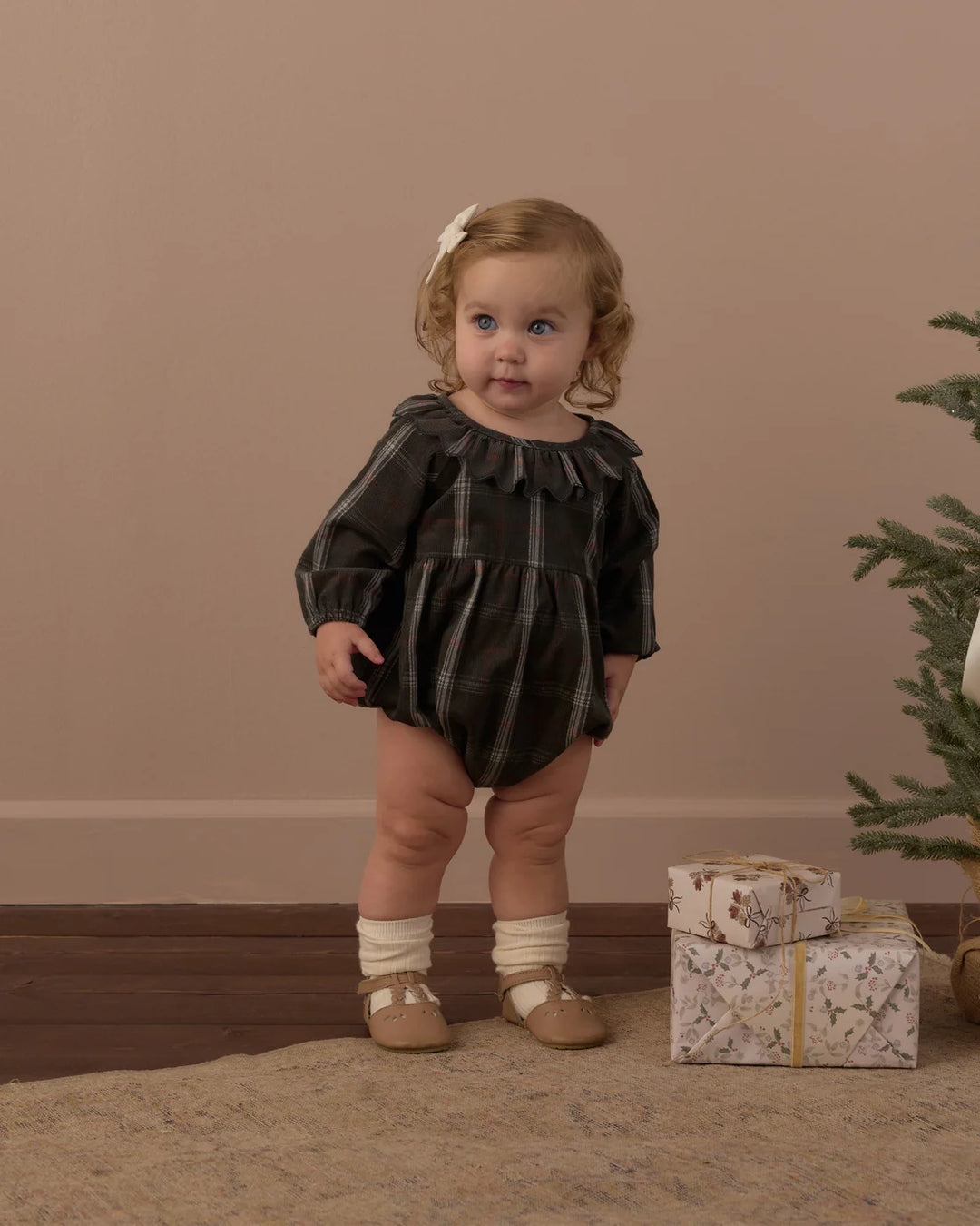Freya Romper Holiday Plaid