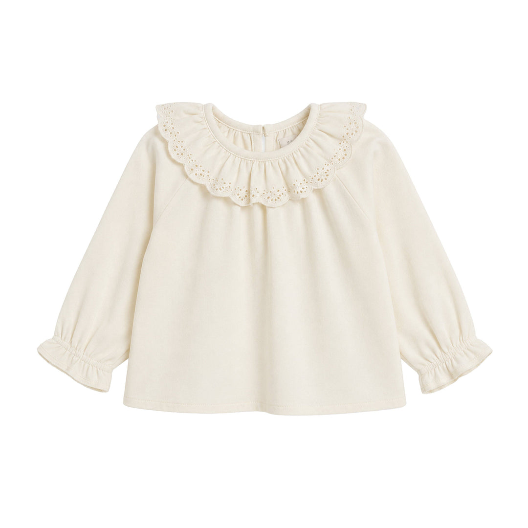 Shirley Ruffle Collar Shirt Ivory