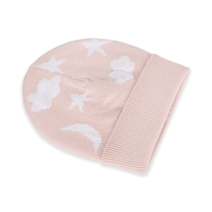 Moon &amp; Stars Dream Knit Round Baby Beanie (Organic Cotton)