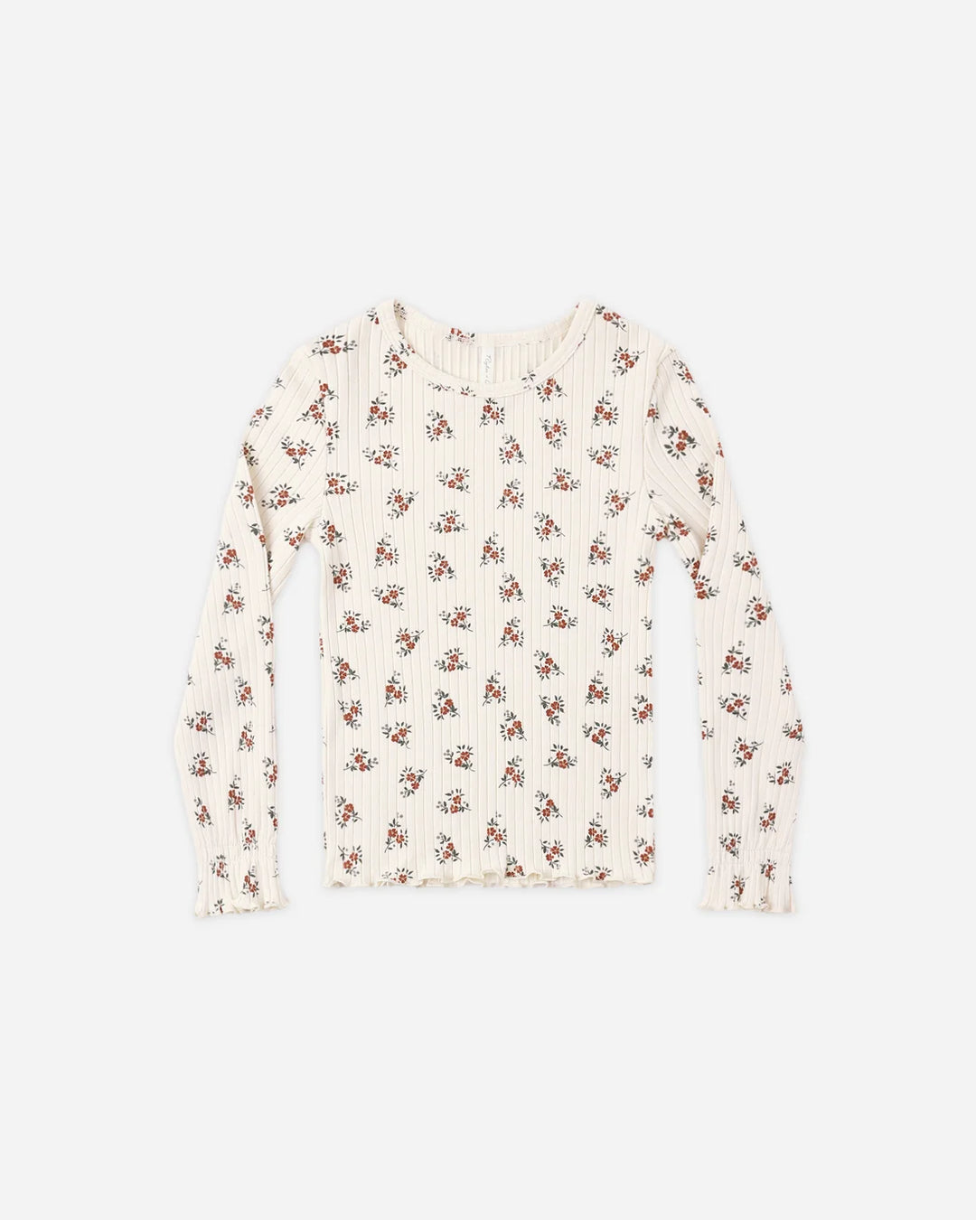 Ribbed Long Sleeve Top Ruby Bloom