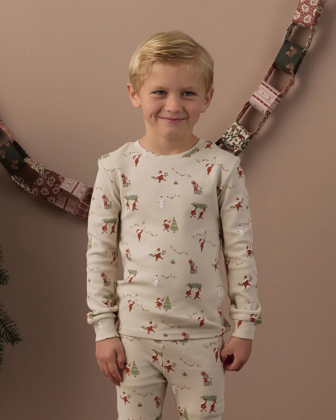 Organic Long Sleeve Pajama Set Gnome Village