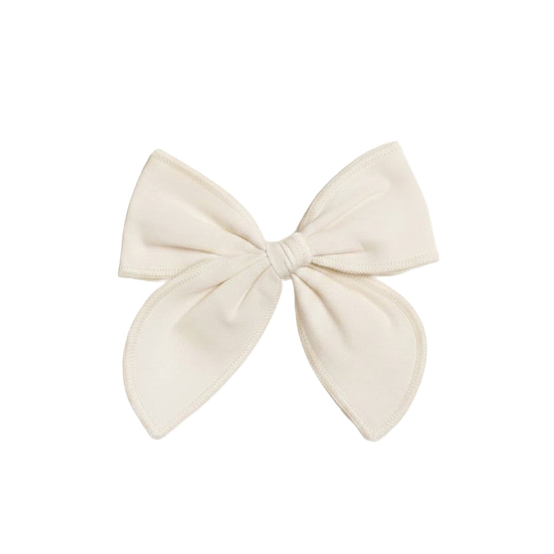 Poplin Bow Clip Ivory