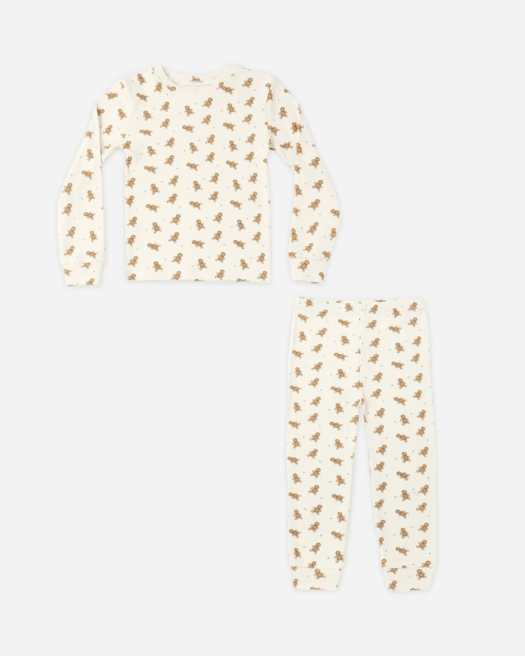 Organic Long Sleeve Pajama Set Gingerbread