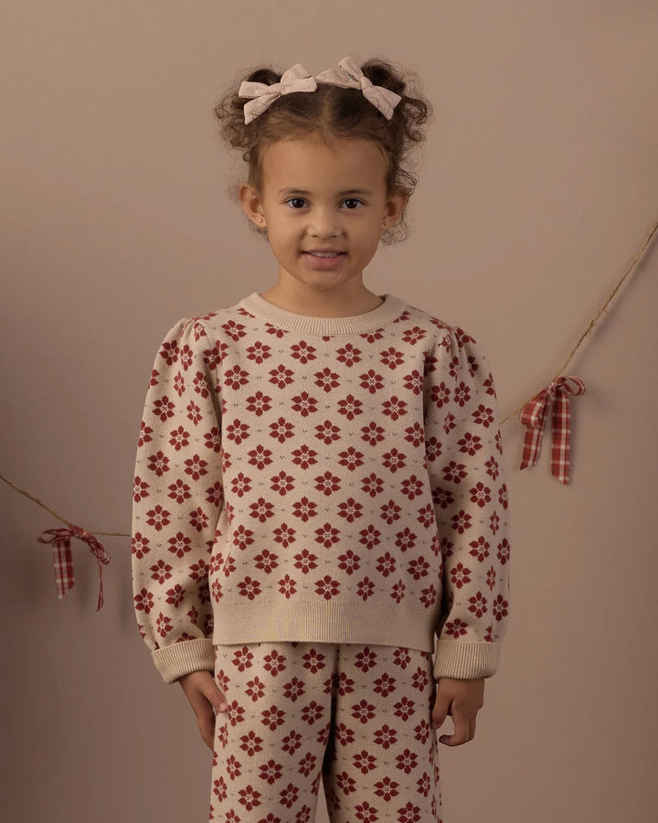 Jacquard Knit Set Poinsettia