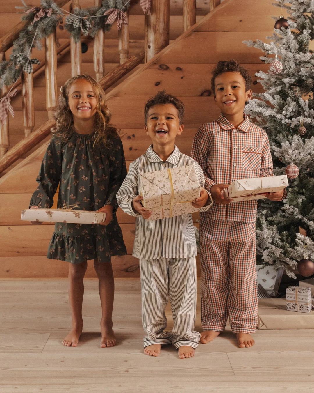 Long Sleeve Pajamas Holiday Gingham