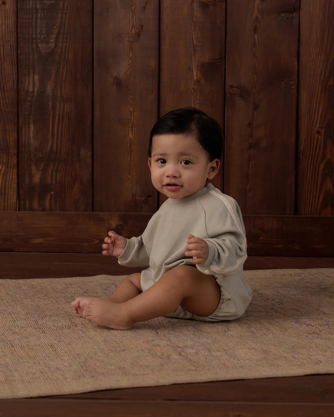 Crew Neck Romper Sage