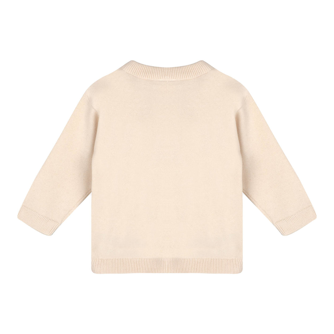 ORGANIC Farm Tractor Embroidered Sweater Knit Baby Pullover