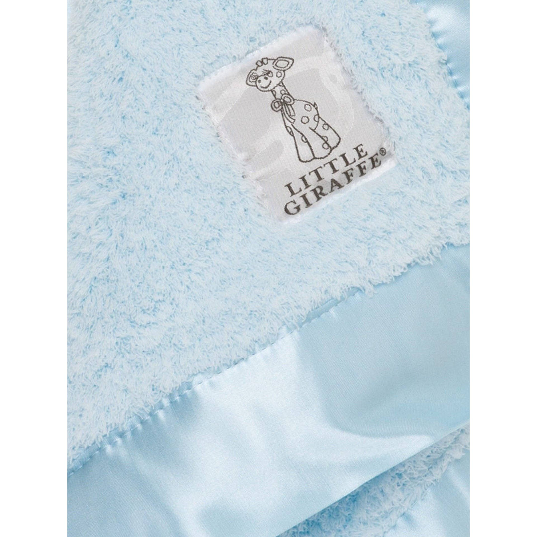LITTLE GIRAFFE Blue Chenille Mini Blanky
