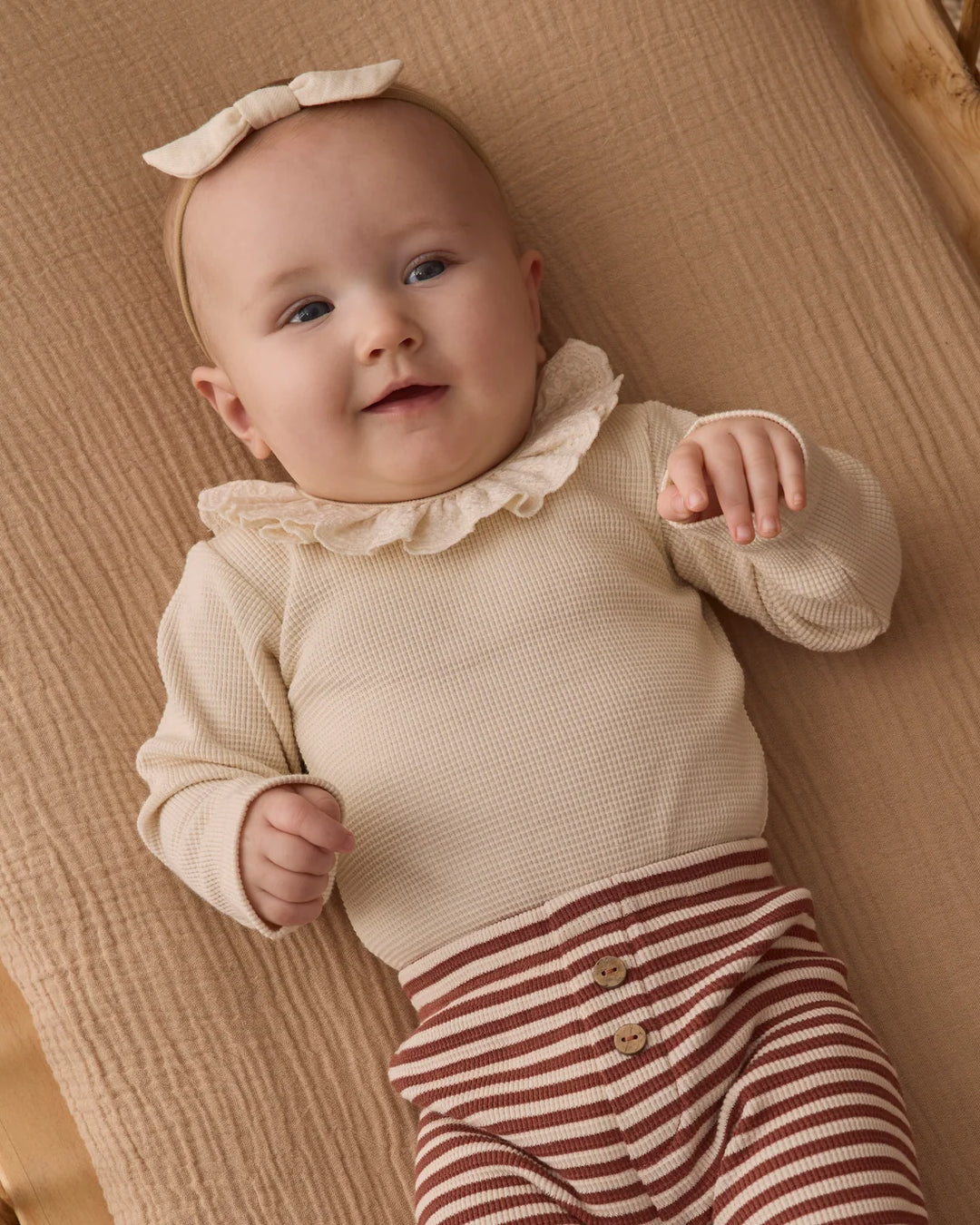 Ruffle Collar Bodysuit Natural