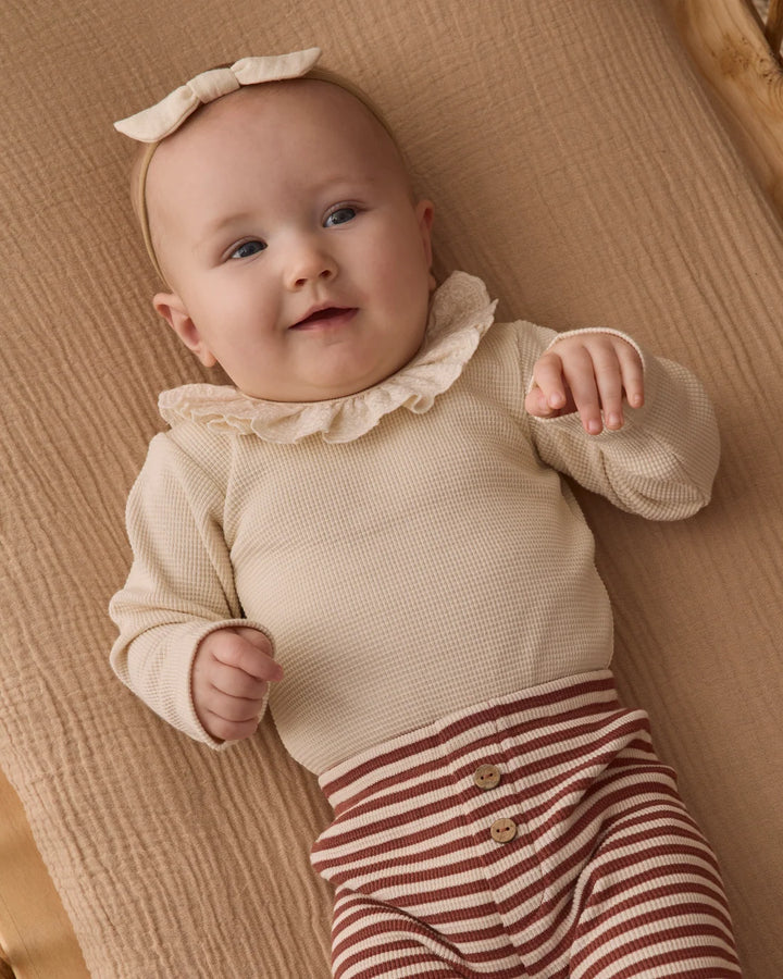 Ruffle Collar Bodysuit Natural