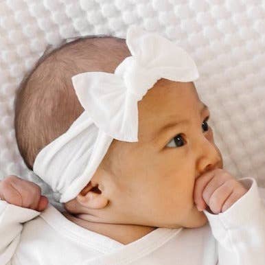 Itty Bitty Knot Nylon Bow Headband