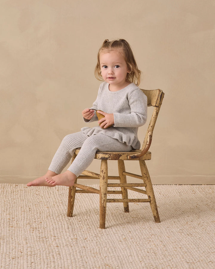 Rib Knit Legging Heathered Fog