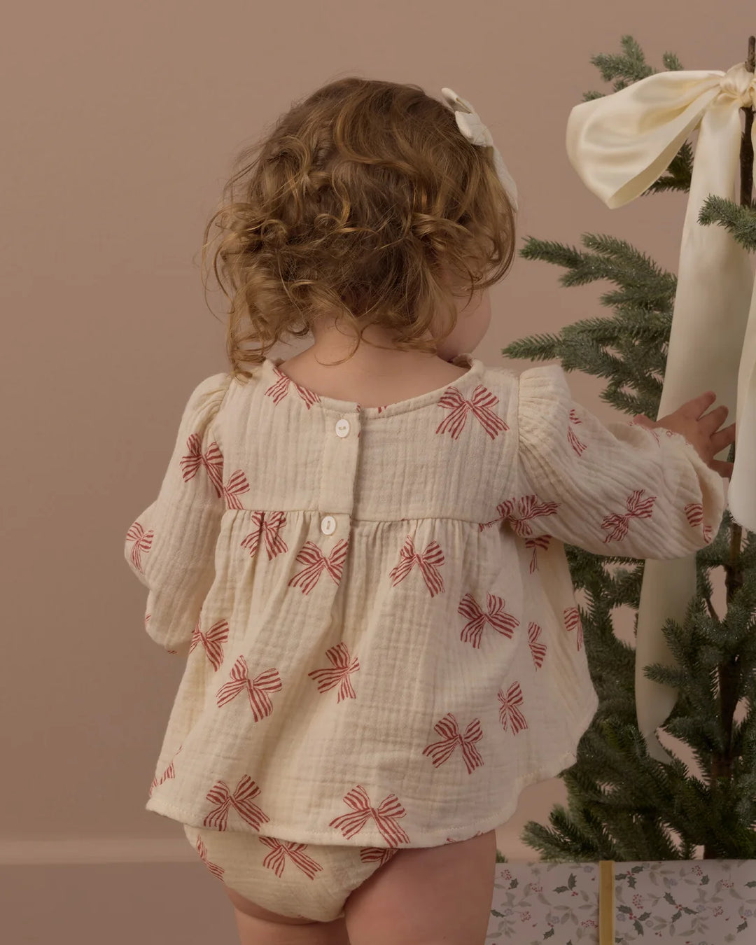 Sophia Top + Bloomer Set Peppermint Bows