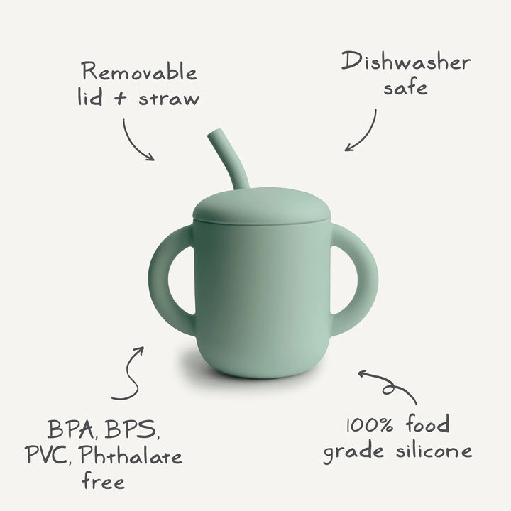 STRAW CUP w/HANDLES shifting sand