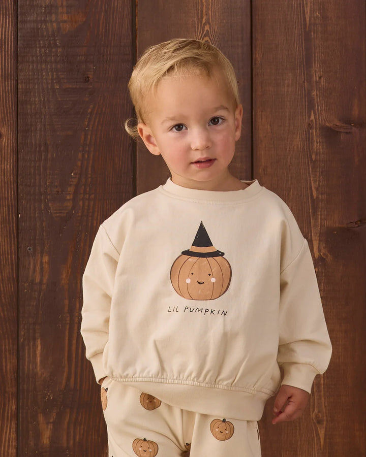 ORGANIC Relaxed Fleece Sweatshirt Lil Pumpkin