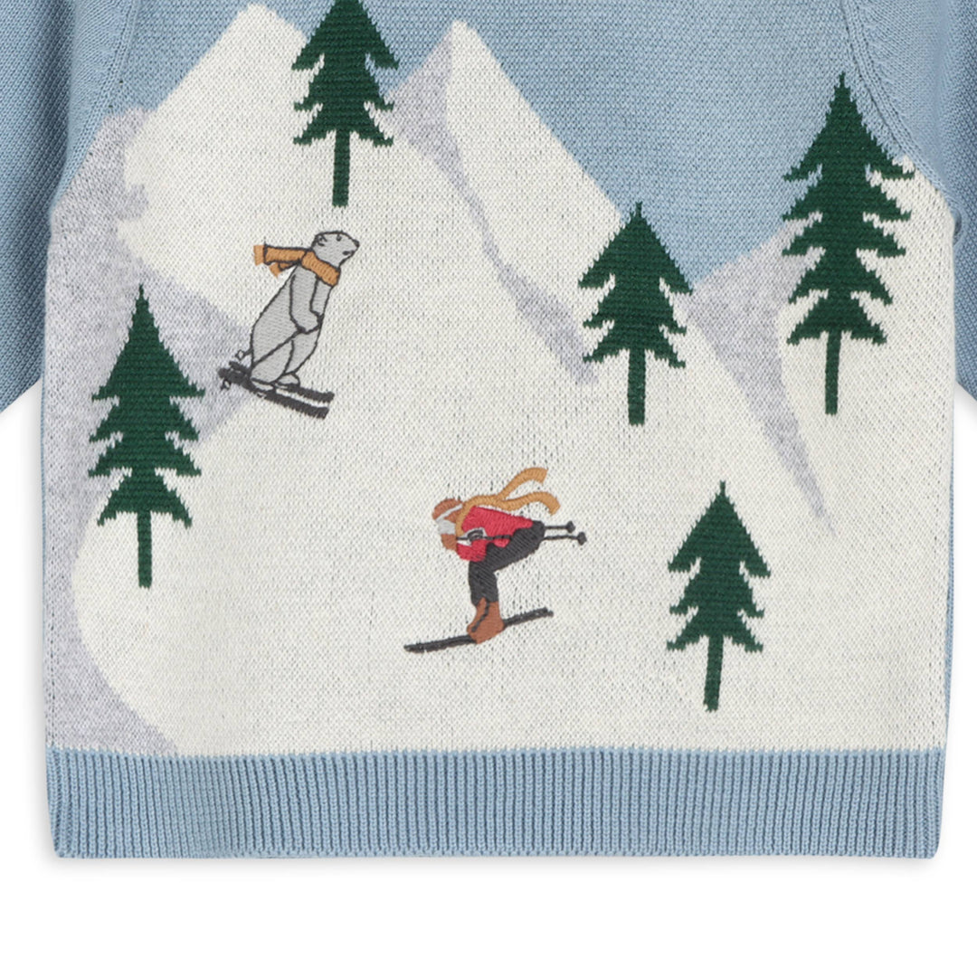 Ski Knit Baby Pullover Sweater &amp; Pant Set (Organic Cotton)