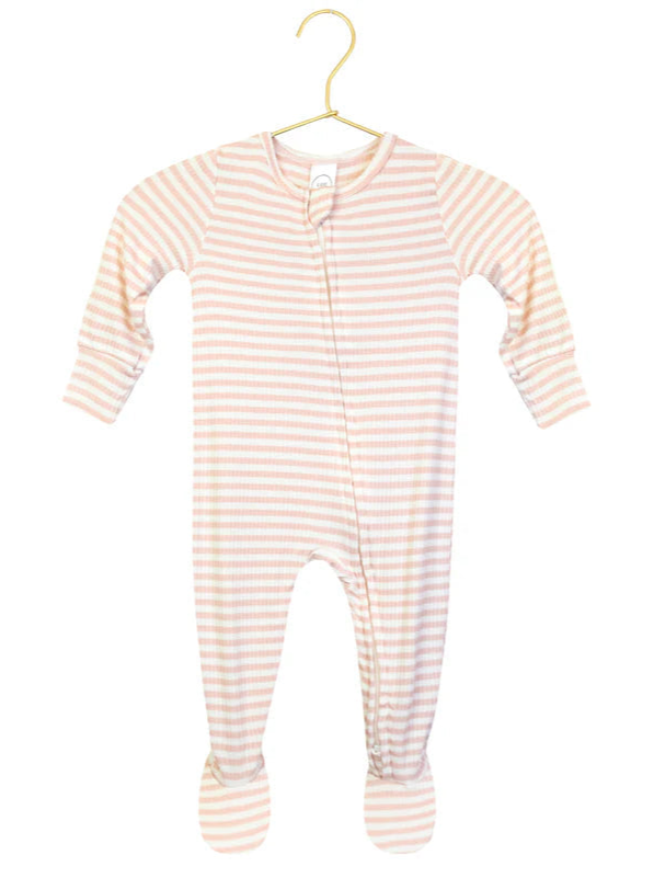 LOU LOU Ribbed Zipper Footie • Harper