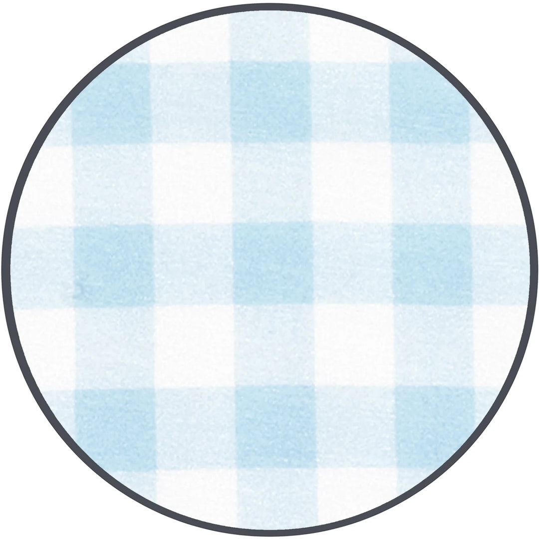 LOU LOU zipper footie • blue gingham