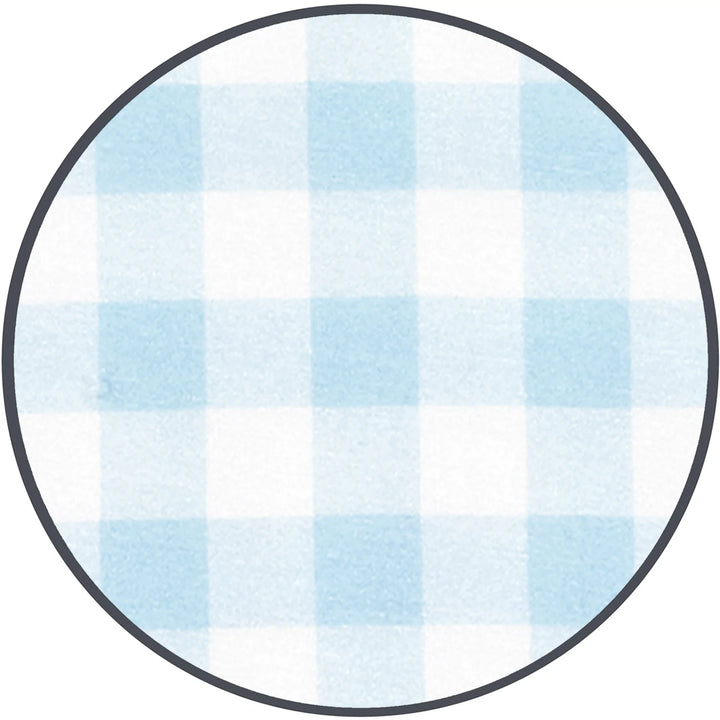 LOU LOU zipper footie • blue gingham