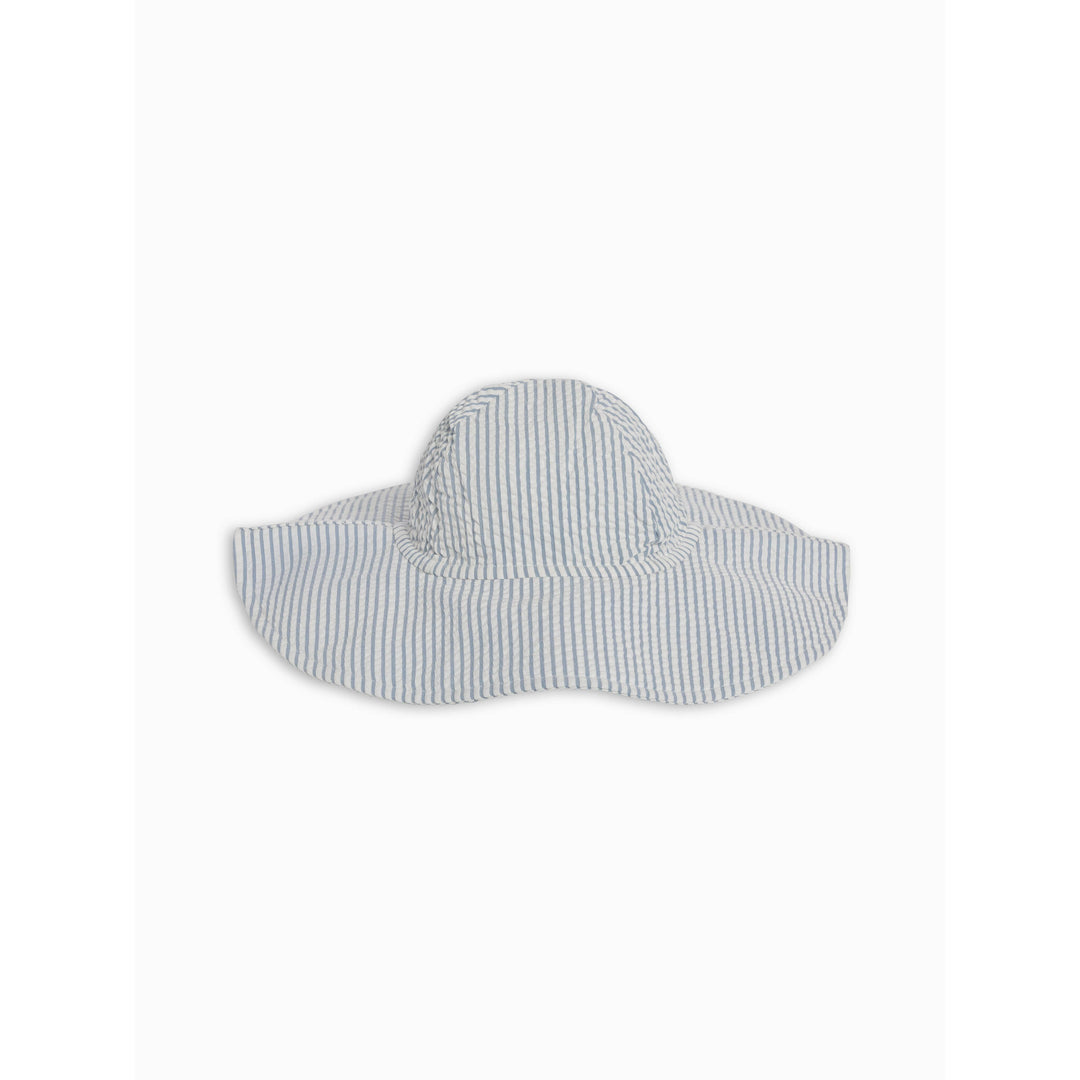 ORGANIC Seersucker Sun Hat • Shore Stripe / Sea