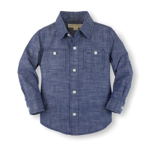 Organic Blue Chambray Chambray Shirt