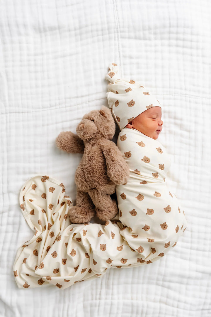 LOU LOU Swaddle Blanket • Teddy