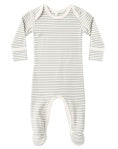 ORGANIC Baby Footie Laurel Microstripe
