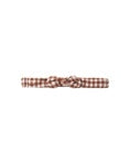 Baby Bow Headband Brick Check