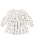 ORGANIC Long Sleeve Ruffle V Dress Blue Ditsy