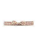 Baby Bow Headband Fawn Gingham