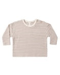 ORGANIC Long Sleeve Tee Cocoa Microstripe