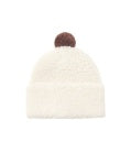 Pom Shearling Beanie Natural