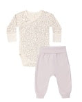 ORGANIC Side Snap Bodysuit + Pant Set Floret