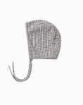 ORGANIC Woven Baby Bonnet Midnight Gingham