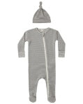 ORGANIC Waffle Sleep Set Midnight Microstripe