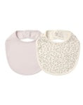 ORGANIC Jersey Snap Bib, 2 Pack Floret, Lilac Mist